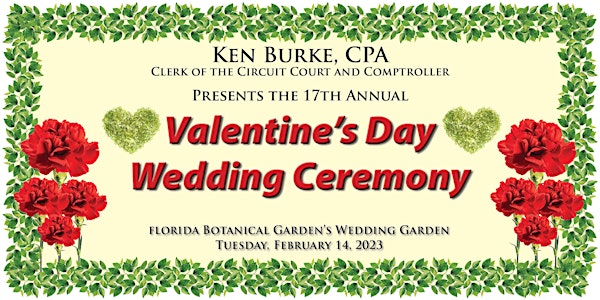 Pinellas Clerk of Circuit Court 17th Annual Valentine's Day Wedding