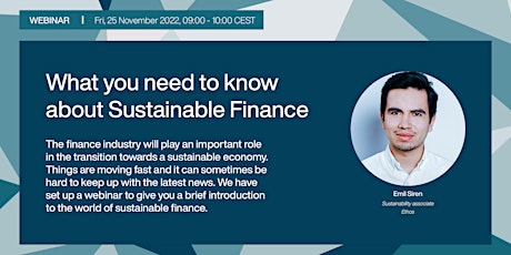 What you need to know about sustainable finance  primärbild