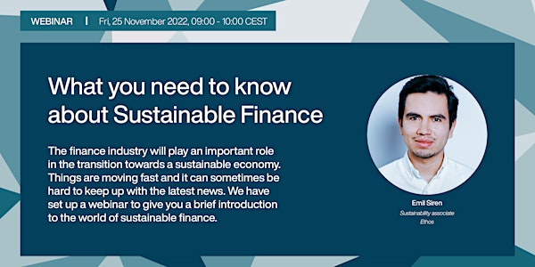 What you need to know about sustainable finance