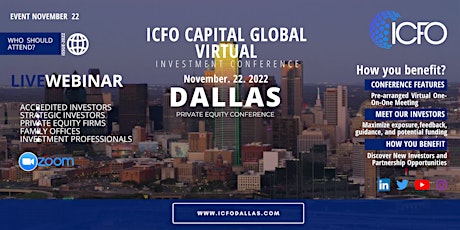 Live Web Event: The iCFO Virtual Investor Conference - Dallas, TX.