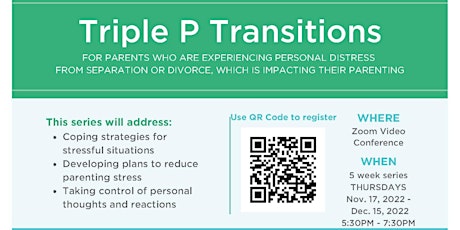 Family Transitions Triple P-Video Conference [Nov 17 - Dec 15, 2022]