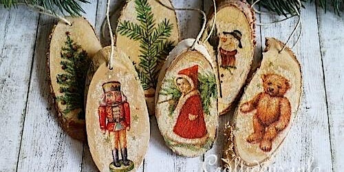 Wooden Decoupage Ornaments