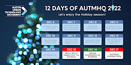 Merry, Merry, Happy Hour with AUTMHQ and Partners