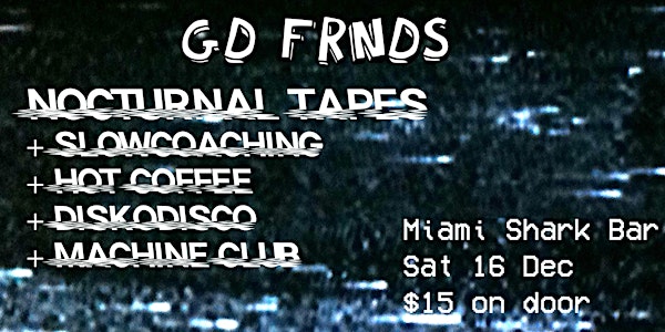 GD FRNDS Showcase w/ Nocturnal Tapes, Slowcoaching, Høt Coffee & more