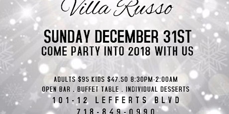 Villa Russo's Sparkling Silver Annual New Years Eve Party  primary image