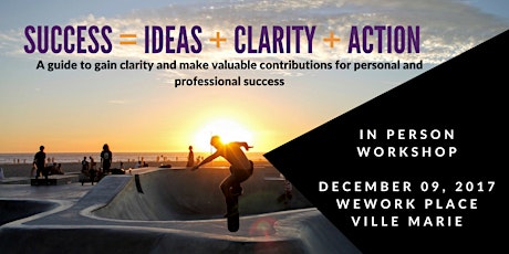 Success= Ideas + Clarity + Action primary image