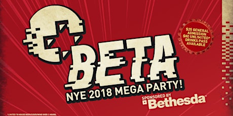 Beta Bar NYE 2018 Mega Party! primary image
