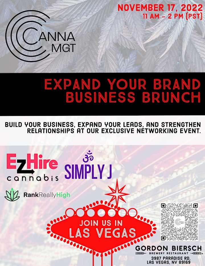 Expand Your Brand Cannabis Industry Networking Brunch at Gordon Biersch image