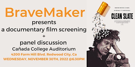 CLEAN SLATE: A documentary film screening & discussion hosted by BraveMaker