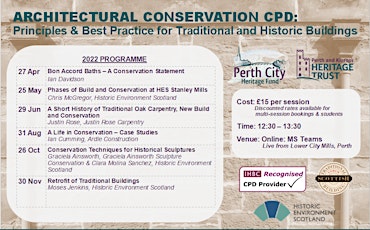 Architectural Conservation CPD 2022 - Retrofit in Traditional Buildings