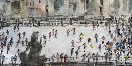 "Figures skating":  Painting Winter Watercolours with Mike Willdridge