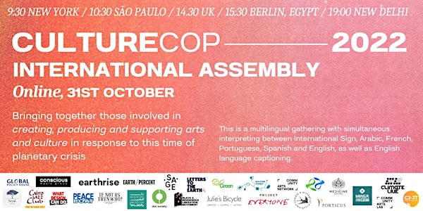 CultureCOP International Assembly, October 31st 2022