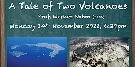 STP, DIAS Statutory Public Lecture 2022 - 'A Tale of Two Volcanoes' primary image