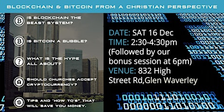 BLOCKCHAIN & BITCOIN FROM A CHRISTIAN PERSPECTIVE  primary image