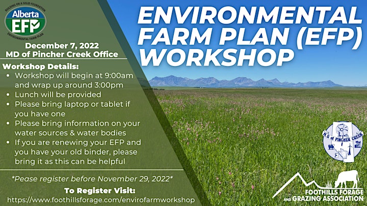 Environmental Farm Plan (EFP) Workshop- Pincher Creek image