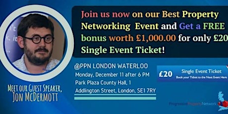 London Property Networking Event - PPN Waterloo December (offers worth £1000s) primary image