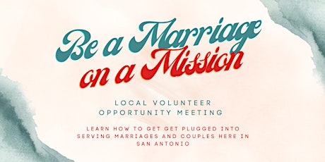 "Marriage on Mission" Meeting