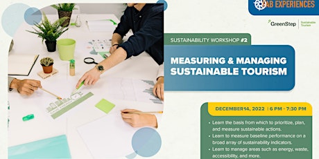 Sustainability Webinar #2 - Measuring and Managing Sustainable Tourism