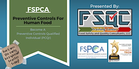FSPCA Preventive Controls for Human Food Course