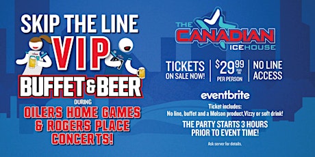 Hauptbild für VIP Buffet & Beer | Canadiens vs. Oilers