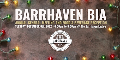 Barrhaven BIA Annual General Meeting and Food & Beverage Reception