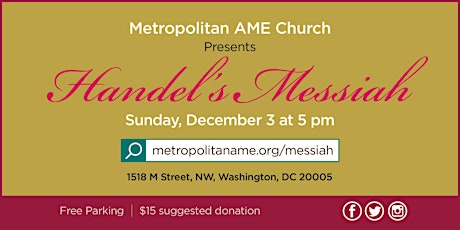 Metropolitan A.M.E. Church Presents: Handel's Messiah  primary image