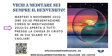 Immagine principale di Presentazione Corso di Meditazione 2022/23 Martedì 8 Novembre 2022 