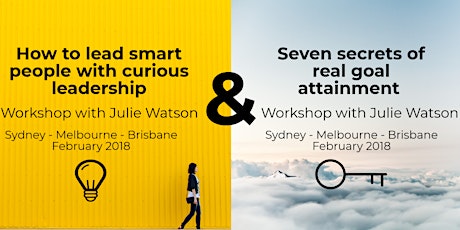 Combo Ticket: Lead Smart People & Goal Attainment Workshops w/ Julie Watson primary image