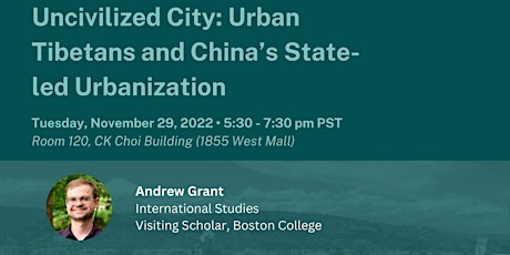 Uncivilized City: Urban Tibetans and China’s State-led Urbanization primary image
