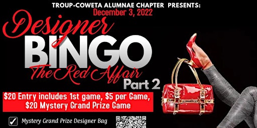 TCAC Presents Designer Bingo: The Red Affair Part Two