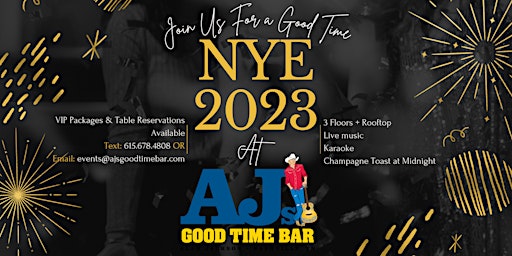 New Year's Eve at Alan Jackson's; AJ's Good Time Bar on Broadway