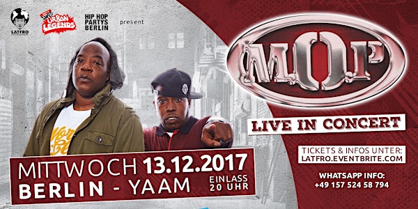 MOP Live in Concert - Dec 13th 2017 - Yaam Berlin