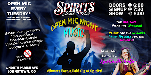 Music Open Mic Night w/ Laurie Michelle!
