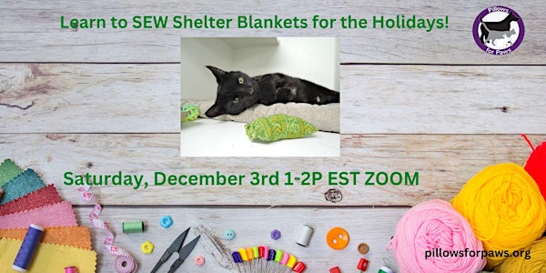 Learn to SEW Animal Shelter Blankets & Beds for the Holidays!