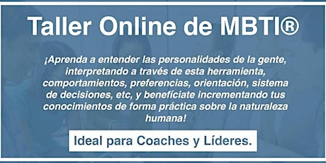 Imagen principal de Taller Internacional Online de MBTI® - Ideal Para Coaches y Líderes