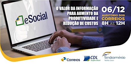 Imagem principal do evento E-social: o Valor da Informação para Aumento da Produtividade e Redução de Custos