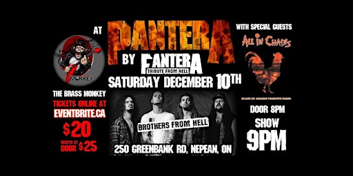 FANTERA - Tribute from Hell w/guests ALL IN CHAINS @ The Brass Monkey
