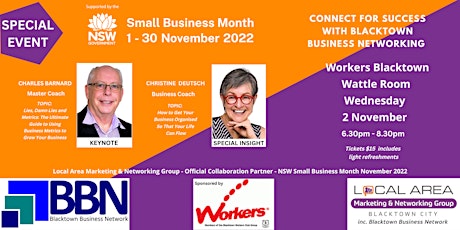 BLACKTOWN CITY: 2 November - Connect for Success - Its Small Business Month primary image