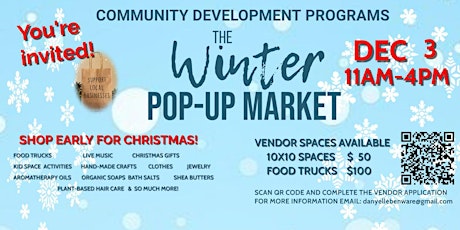 Community Development Program Winter Pop Up Market