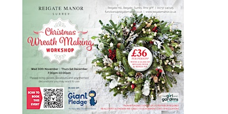 Wreath Making Workshop at The Reigate Manor Hotel primary image