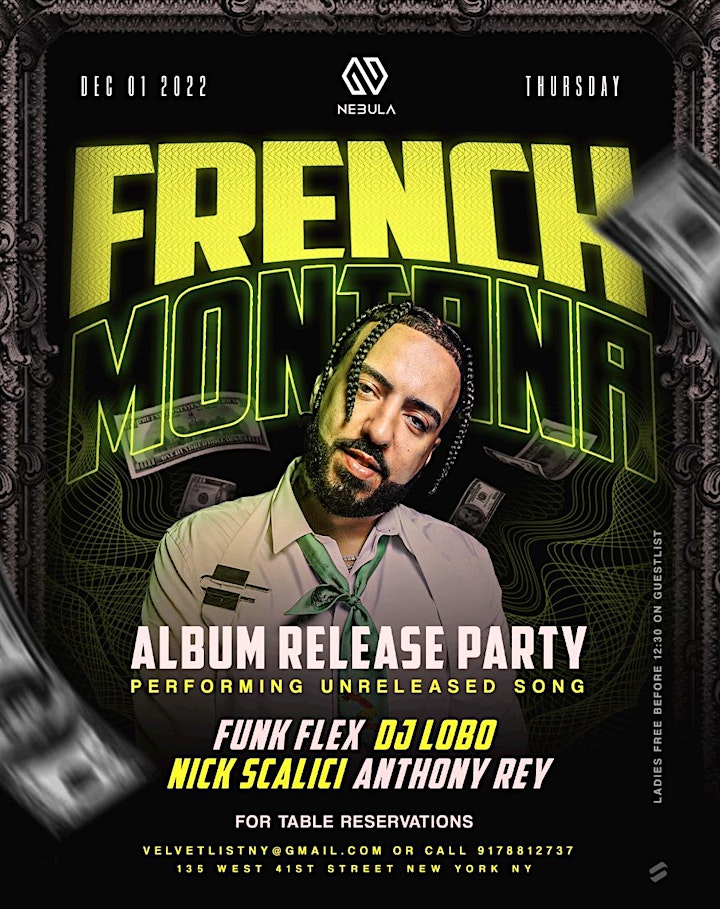 French Montana Album Release Party  At Nebula Dec. 1. Thur. image