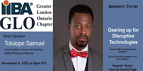 'Gearing up for Disruptive Technologies' with Tolulope Samuel