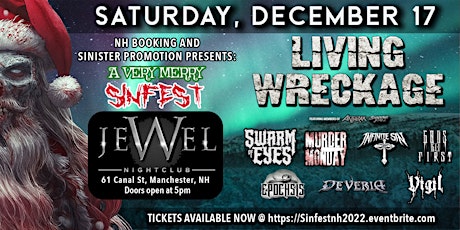 SINFEST 2022 featuring LIVING WRECKAGE (members of Anthrax & Shadows Fall)