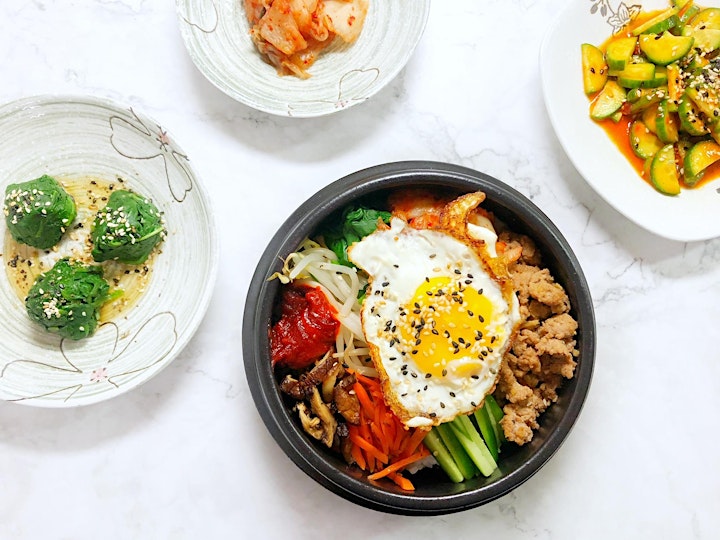 Valentine's Day: Korean Bibimbap and Side Dishes Online Cooking Class image
