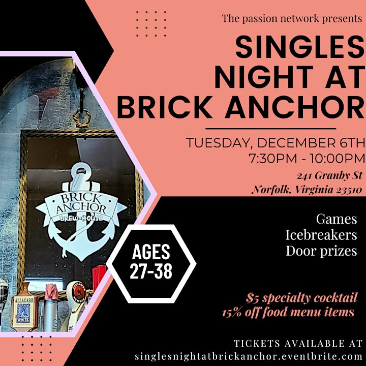 Singles Night at Brick Anchor (27-38) image