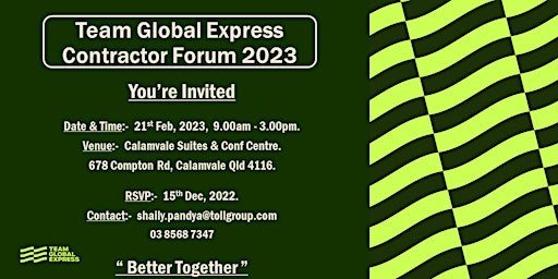 Team Global Express Contractor Forum 2023