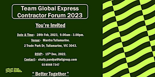 Team Global Express Contractor Forum 2023