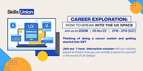 Career Exploration: How to Break Into the UX Space primary image