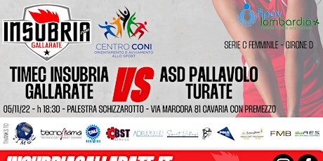 Serie C - TIMEC INSUBRIA GALLARATE vs ASD PALLAVOLO TURATE