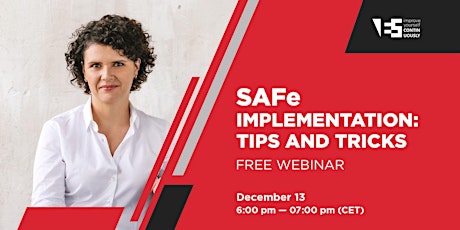 Free webinar  Scaled Agile Framework (SAFe) implementation: tips and tricks primary image